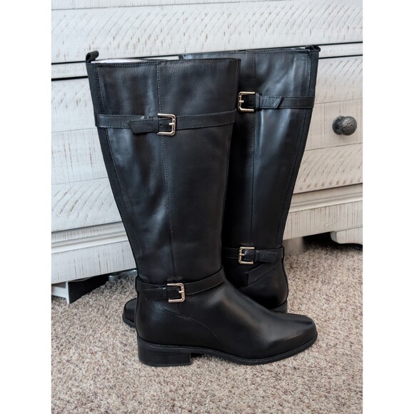 Rockport Shoes - Rockport Harper Black Leather Tall Riding Boots | Size 7.5M | truTECH Comfort